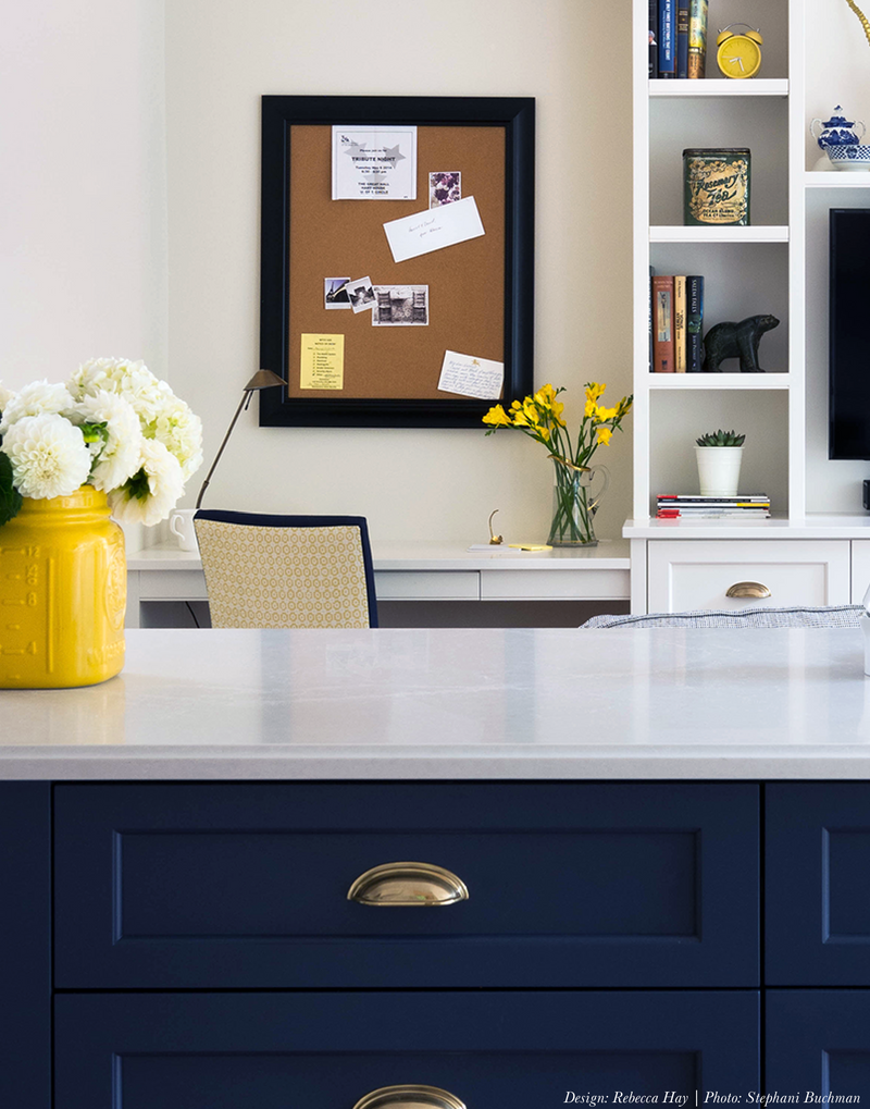 Condo Kitchen, Blue Kitchen Island